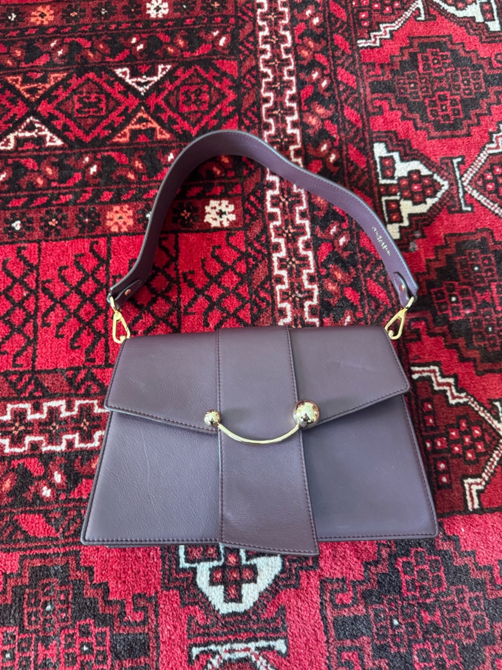 Strathberry Crescent Leather Shoulder Bag - Picture 3 of 10